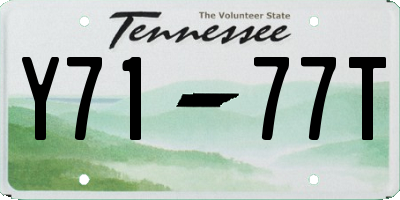 TN license plate Y7177T