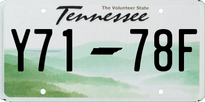 TN license plate Y7178F