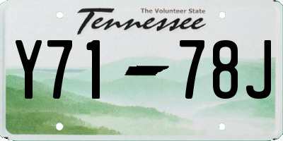TN license plate Y7178J