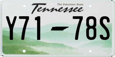 TN license plate Y7178S