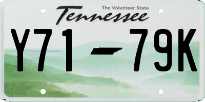 TN license plate Y7179K