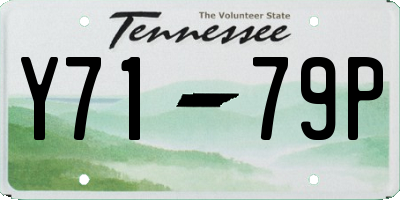 TN license plate Y7179P