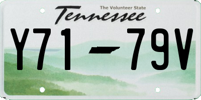 TN license plate Y7179V