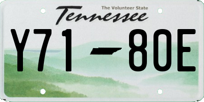 TN license plate Y7180E