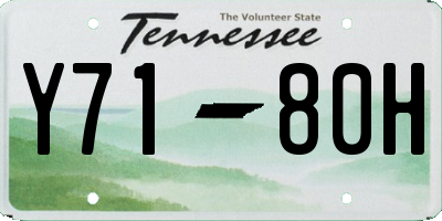 TN license plate Y7180H
