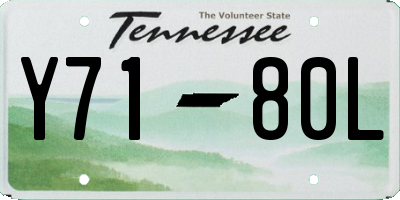 TN license plate Y7180L