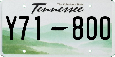 TN license plate Y7180O