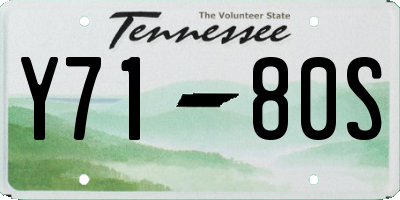 TN license plate Y7180S