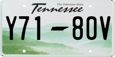 TN license plate Y7180V