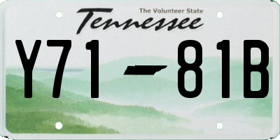 TN license plate Y7181B