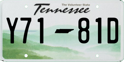 TN license plate Y7181D