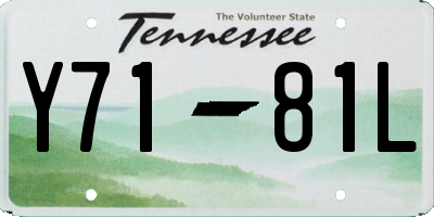 TN license plate Y7181L