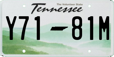 TN license plate Y7181M