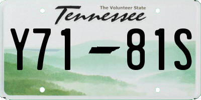 TN license plate Y7181S
