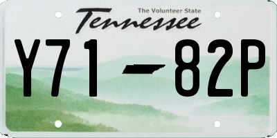 TN license plate Y7182P