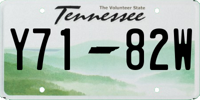 TN license plate Y7182W