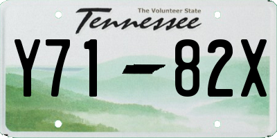 TN license plate Y7182X