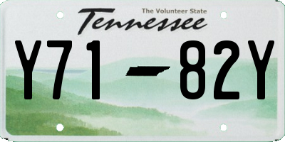 TN license plate Y7182Y