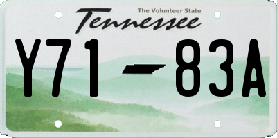 TN license plate Y7183A