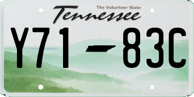 TN license plate Y7183C
