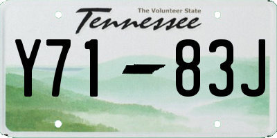 TN license plate Y7183J