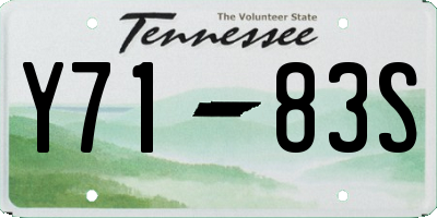TN license plate Y7183S