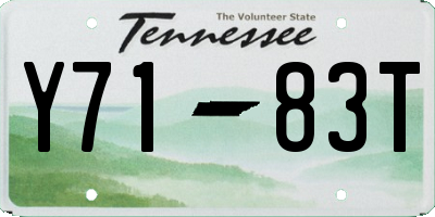 TN license plate Y7183T