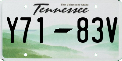 TN license plate Y7183V