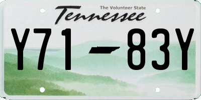 TN license plate Y7183Y