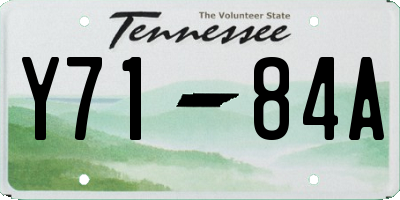 TN license plate Y7184A