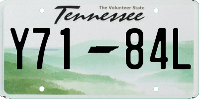 TN license plate Y7184L