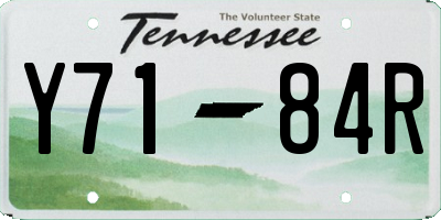 TN license plate Y7184R