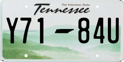 TN license plate Y7184U