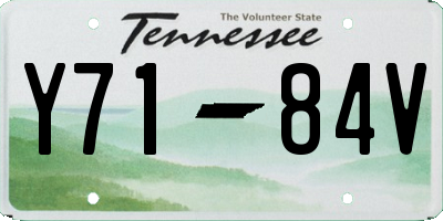 TN license plate Y7184V