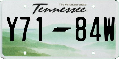 TN license plate Y7184W