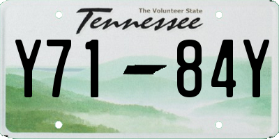 TN license plate Y7184Y