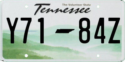TN license plate Y7184Z
