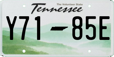 TN license plate Y7185E