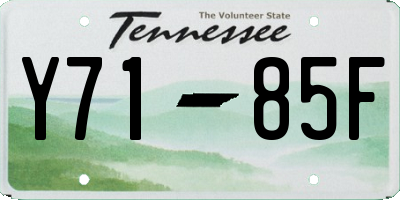 TN license plate Y7185F