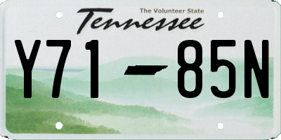 TN license plate Y7185N