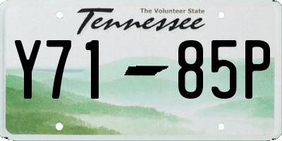 TN license plate Y7185P