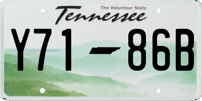 TN license plate Y7186B
