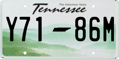 TN license plate Y7186M