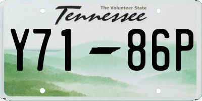 TN license plate Y7186P