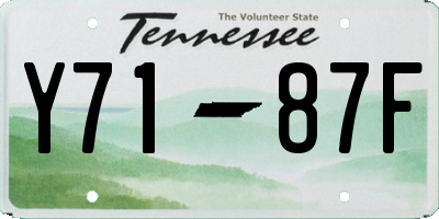TN license plate Y7187F