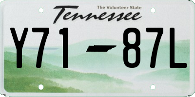 TN license plate Y7187L