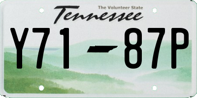 TN license plate Y7187P