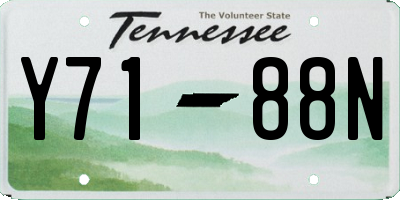 TN license plate Y7188N