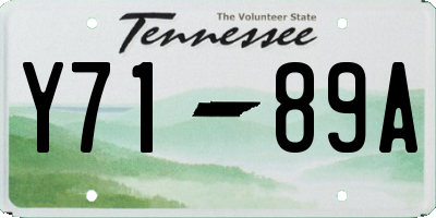 TN license plate Y7189A