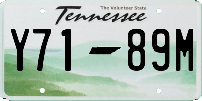TN license plate Y7189M